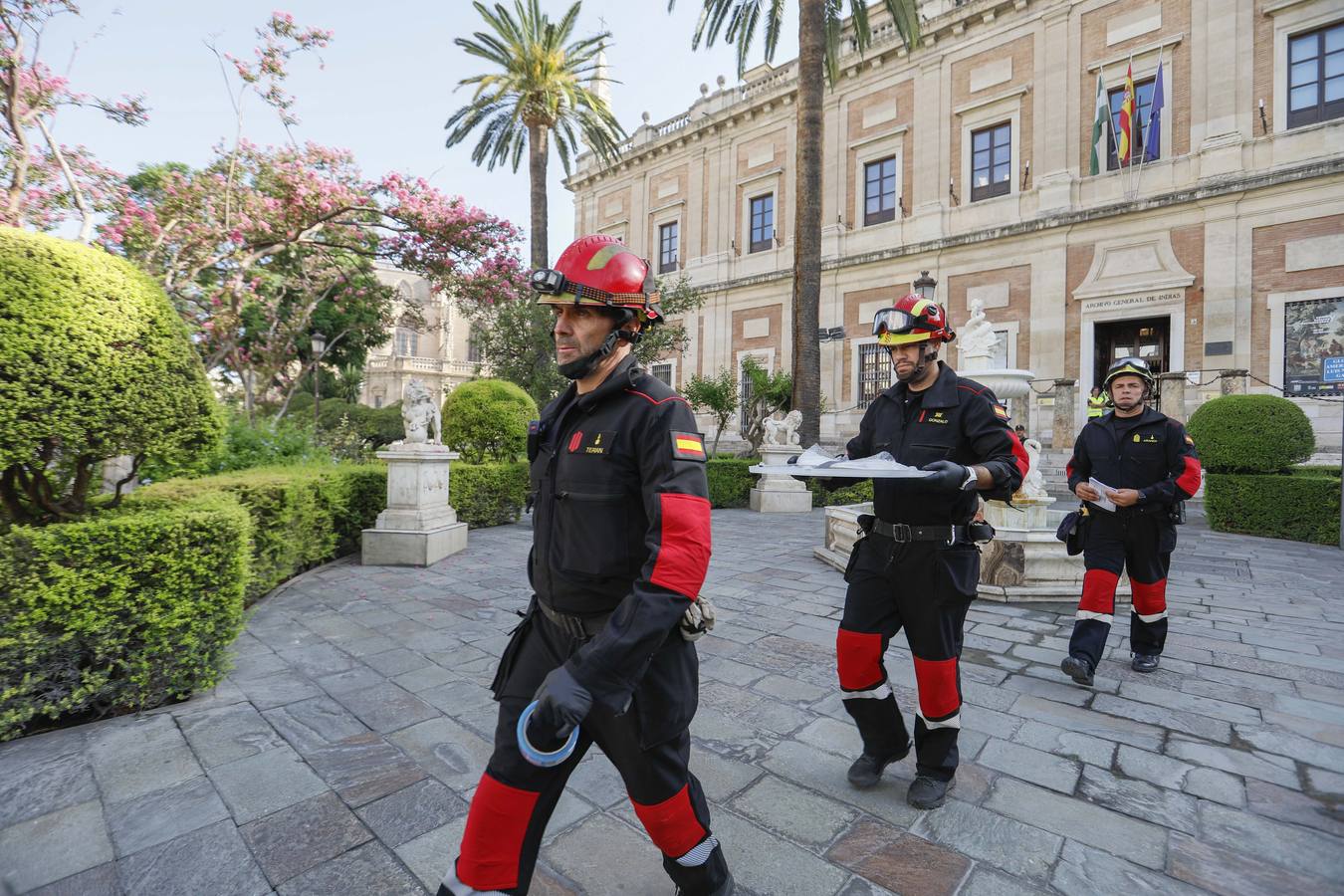 Simulacro de incendio en la Catedral a cargo del Batallón de Intervención en Emergencias II