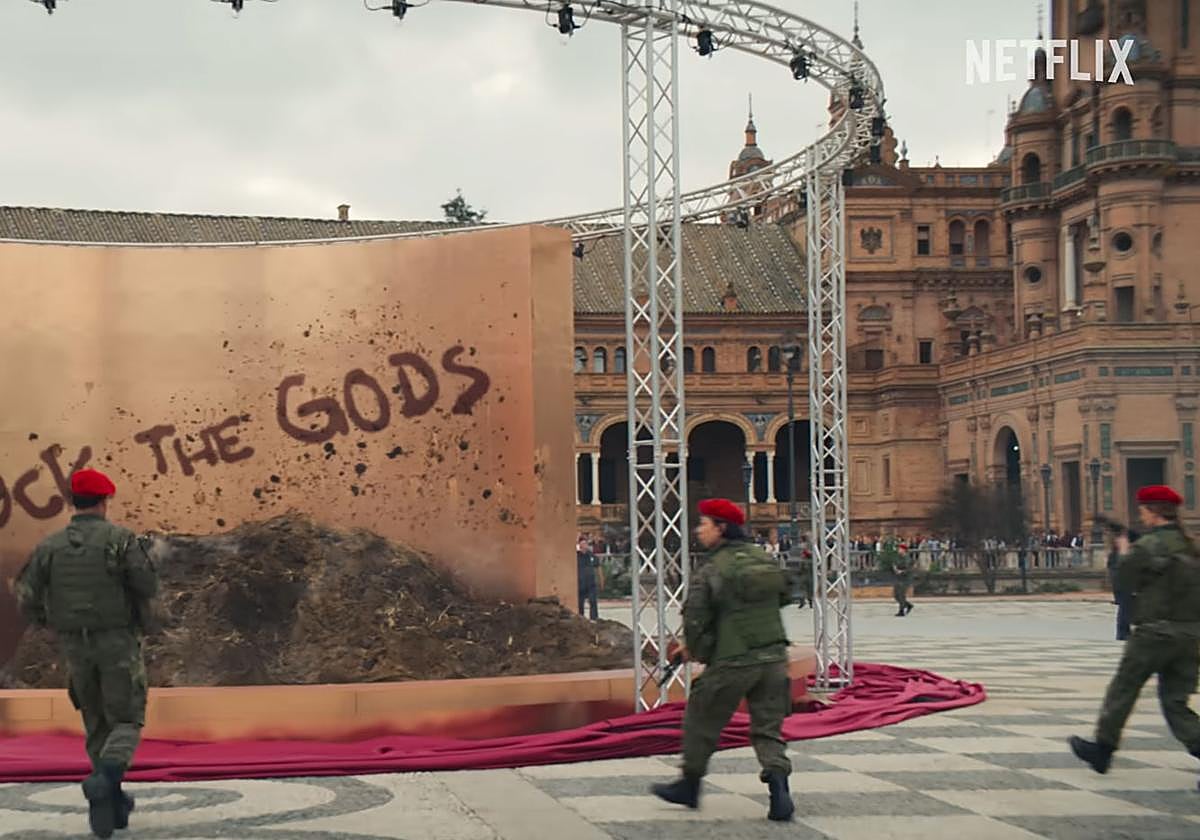 La Plaza de España tiene mucho protagonismo en la serie