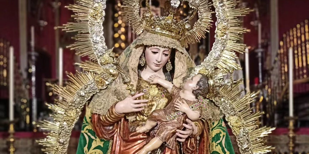 Horario e Itinerario Salida procesional de Nuestra Señora Reina de Todos los Santos. Sevilla 09 de Noviembre del 2025