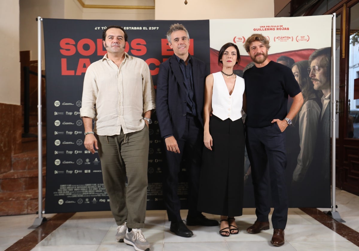 Alfonso Sánchez, Guillermo Rojas, Beatriz Arjona y Félix Gómez en el preestreno