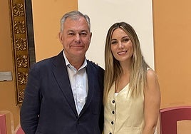 José Luis Sanz recibe a Edurne en Sevilla: «Un placer recibirte en la casa de todos los sevillanos»