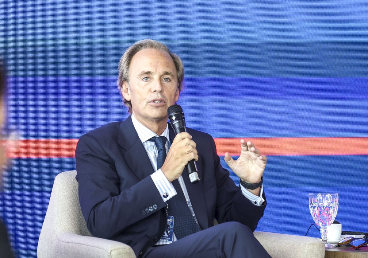 El empresario sevillano Enrique Ybarra durante su intervención en la cumbre del G20