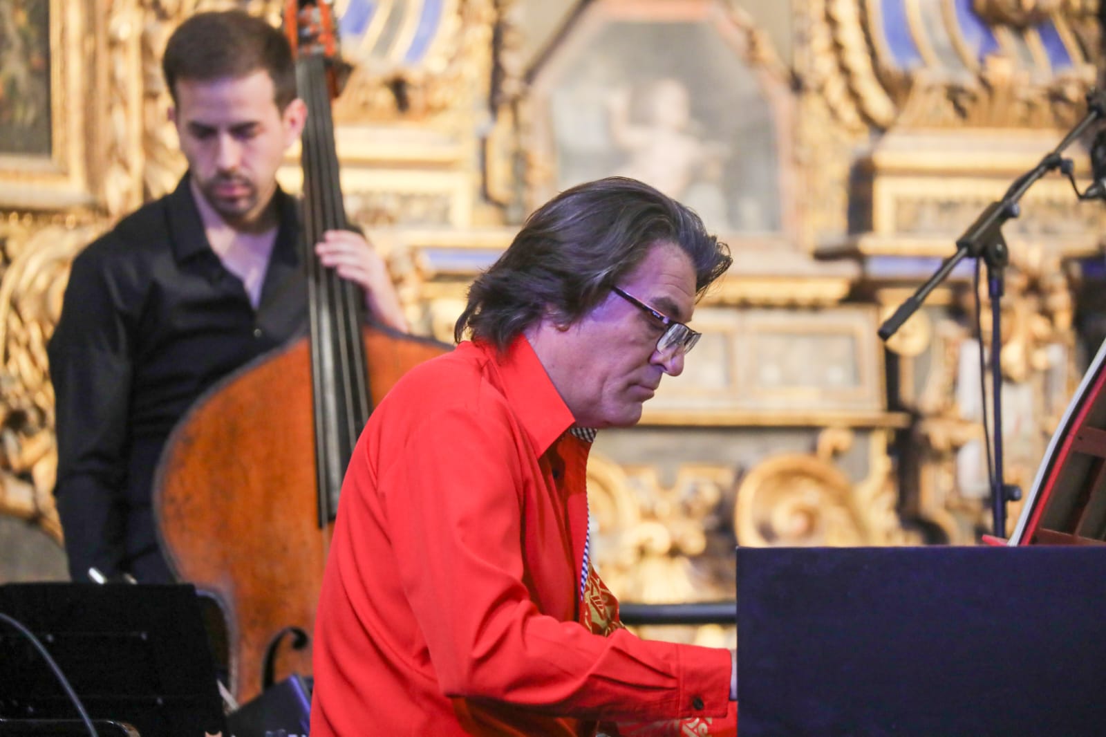 Dorantes, durante su actuación en el concierto celebrado en la iglesia de San Luis de los Franceses