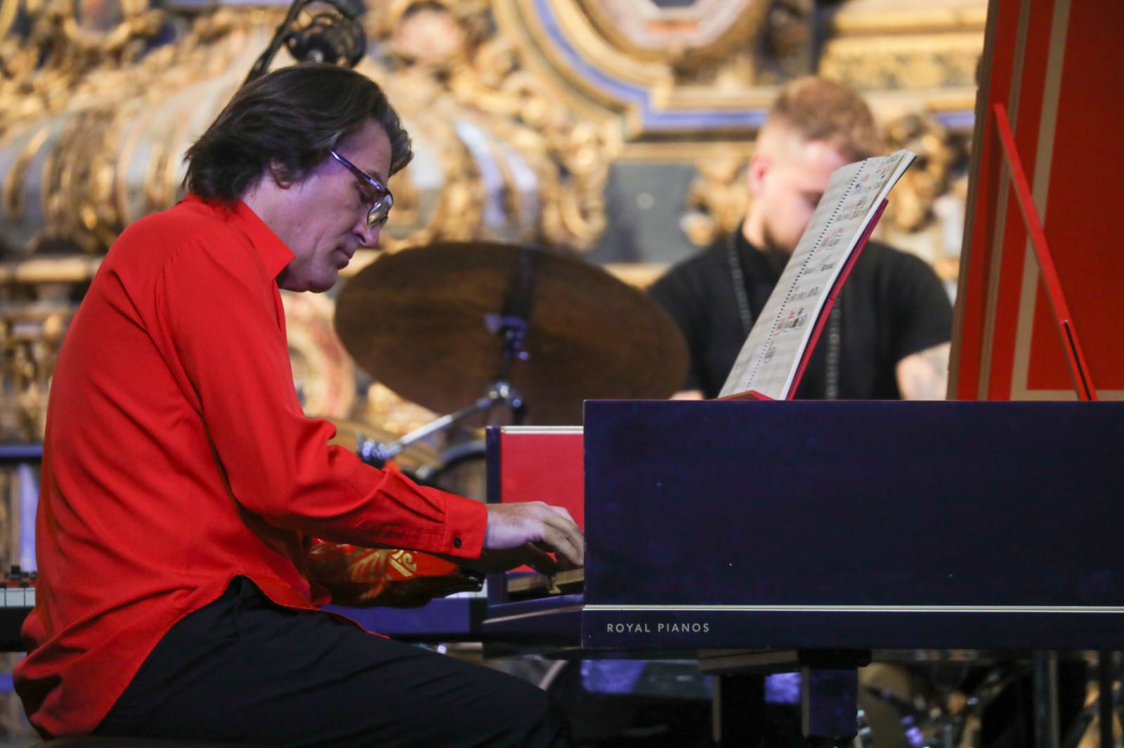 Dorantes, durante su actuación en el concierto celebrado en la iglesia de San Luis de los Franceses