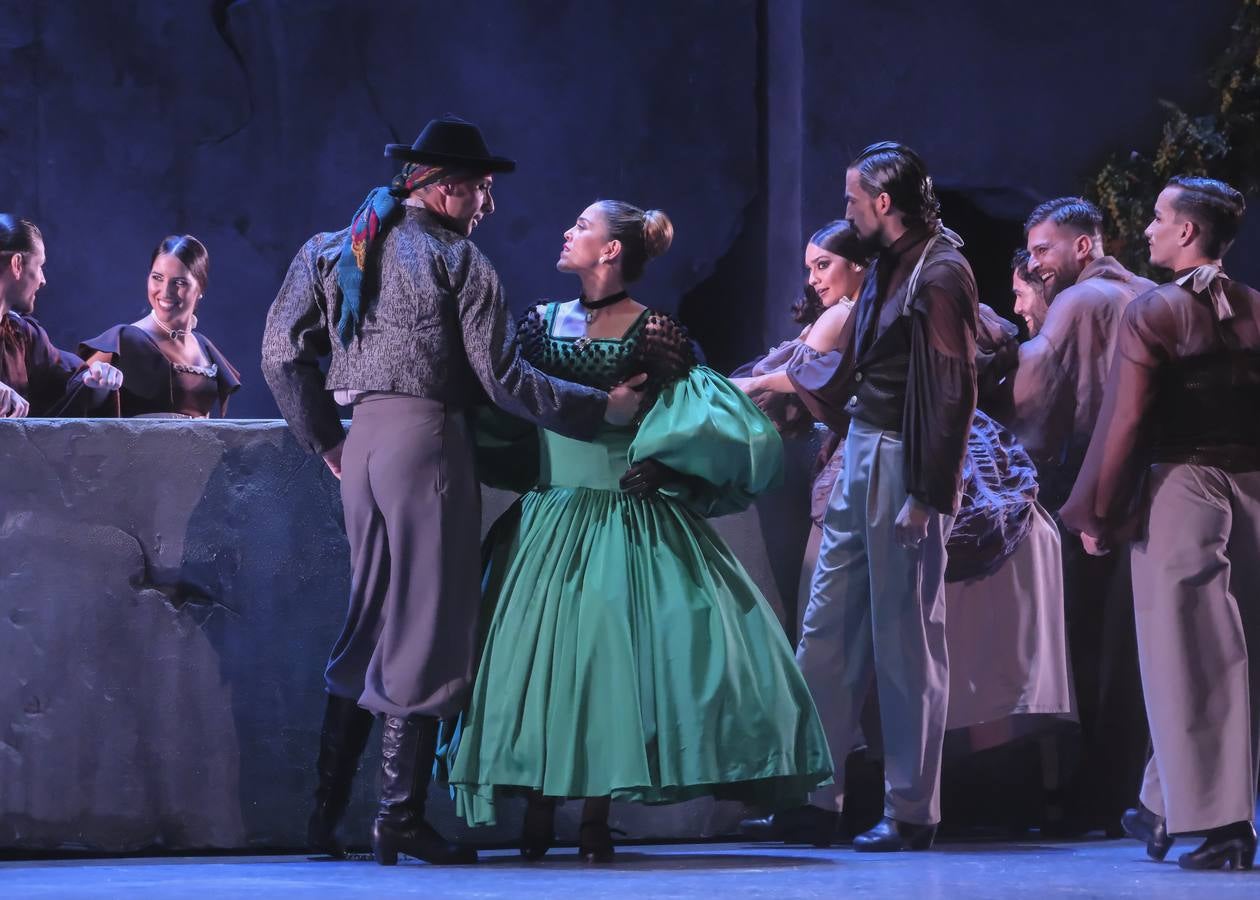 Puesta en escena del espectáculo 'Pineda' a cargo del Ballet Flamenco de Andalucía