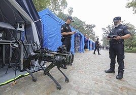 Imágenes de la exposición de la Policía Nacional en el parque de María Luisa de Sevilla