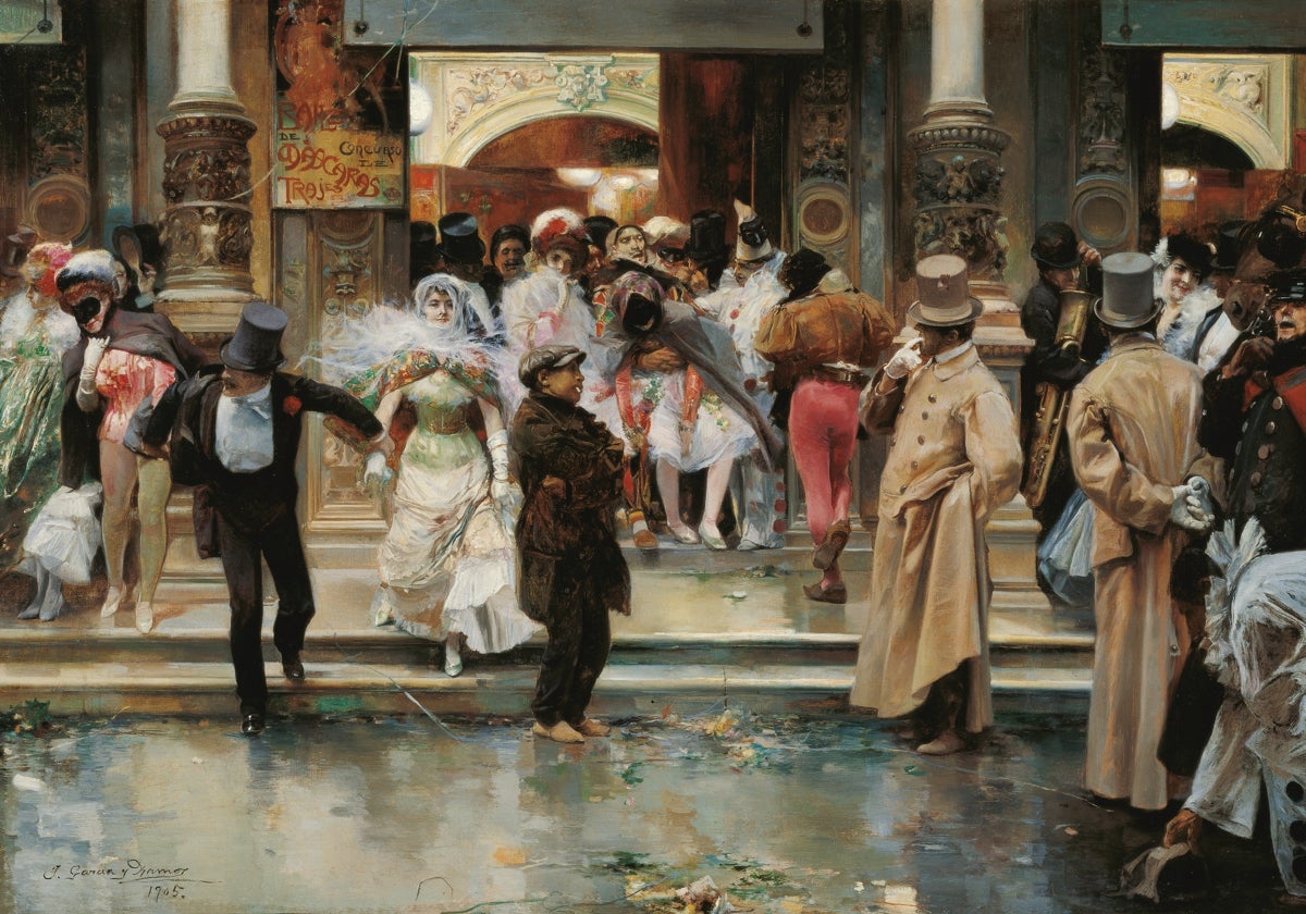 'Salida del baile del concurso de trajes de máscara' (1905), de José García Ramos