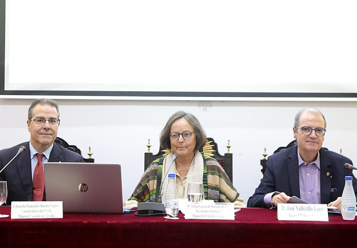 Elena García de Paredes de Falla con el profesor Eduardo González-Barba