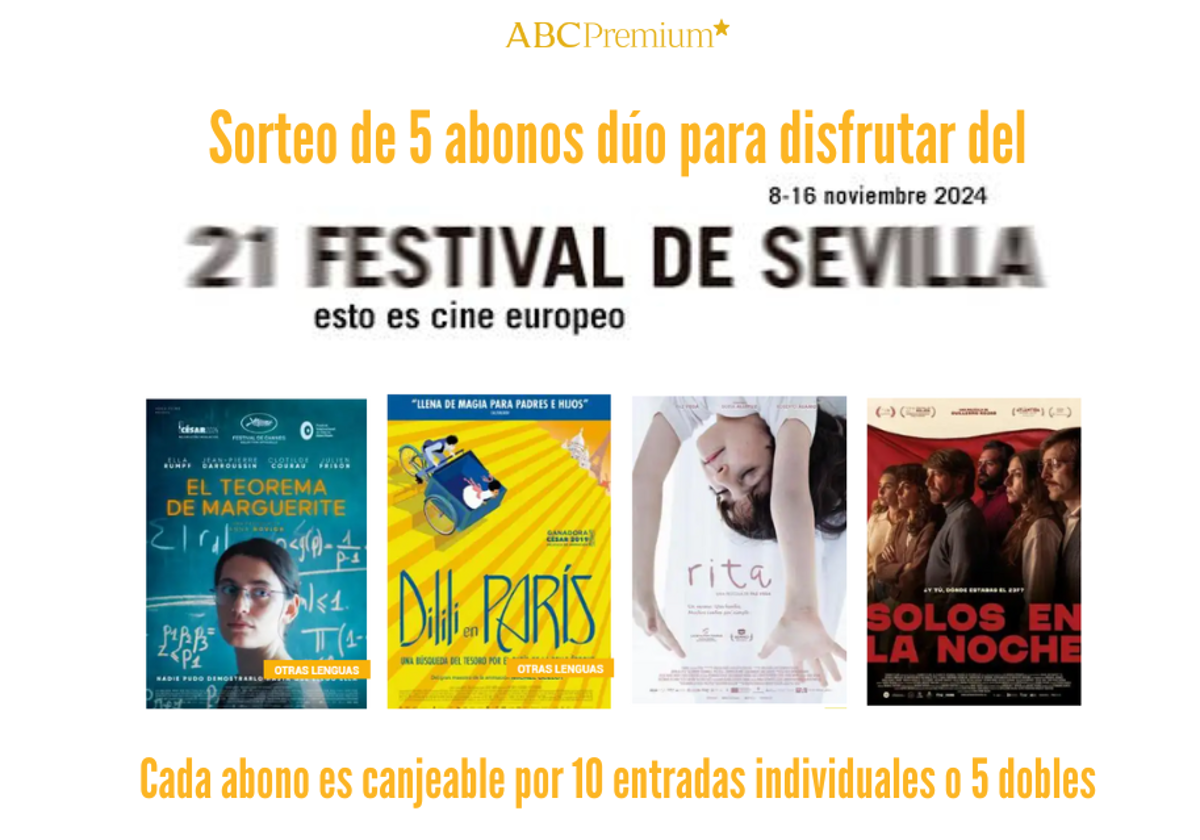 Consigue gratis uno de los 5 abonos dúo para disfrutar del Festival del Cine Europeo de Sevilla 2024