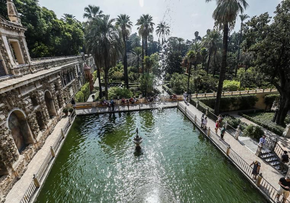 La Fuente de Mercurio desde la Galería de los Grutescos