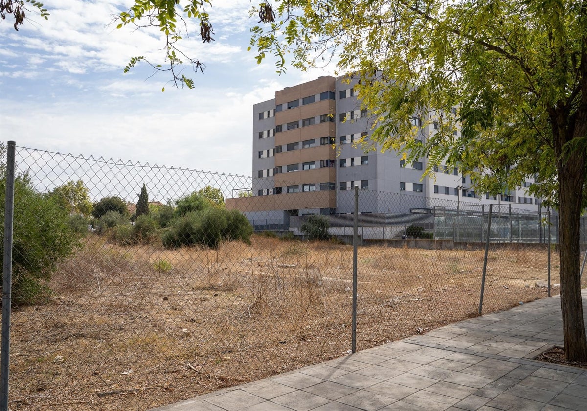 Terreno en el que se construirán las 106 viviendas VPO