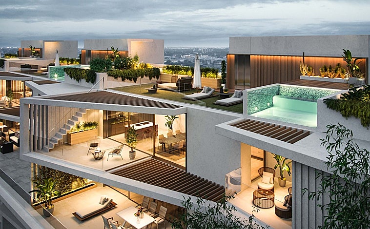 Imagen principal - Recreaciones del nuevo 'Residencial Artillería' en el barrio de Nervión