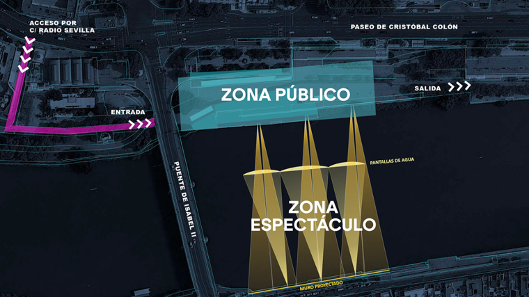 Plano de la ubicación de Navigalia de Sevilla 2024