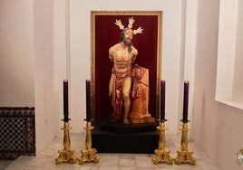 El Cristo del Dolor de Las Cigarreras ya preside la capilla de la hermandad en la iglesia de los Terceros de Sevilla