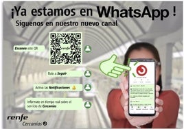 Renfe abre un canal de WhatsApp para mejorar la información del Cercanías de Sevilla