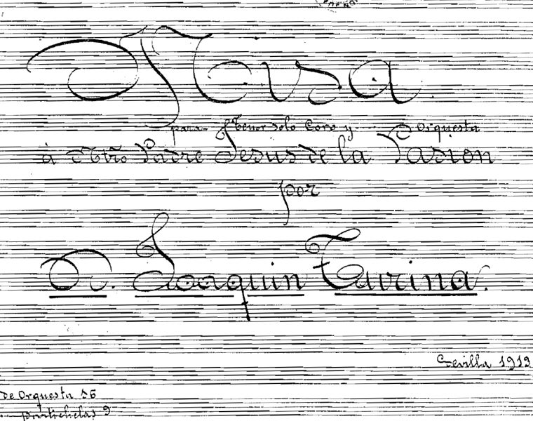 Cubierta de la partitura de la 'Misa a Nuestro Padre Jesús de la Pasión' (1912)