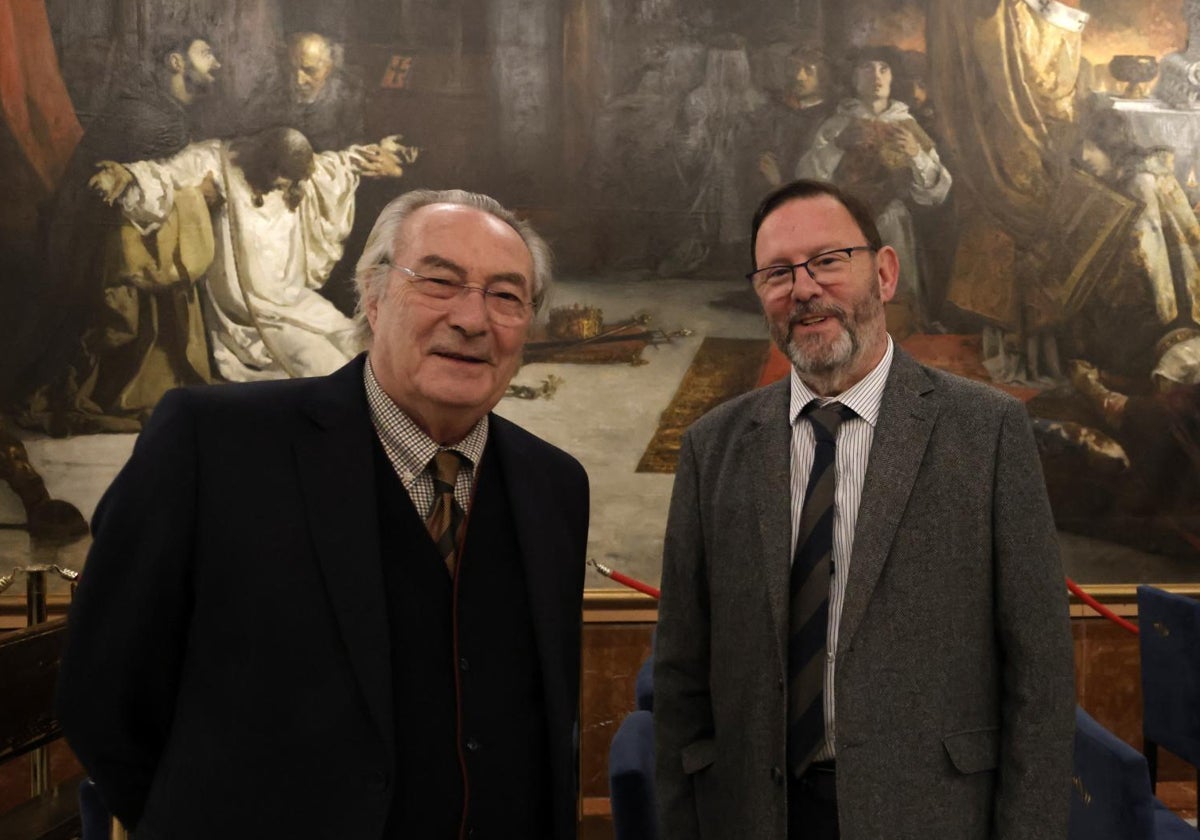 Jacobo Cortines y Juan Lamillar antes de su intervención