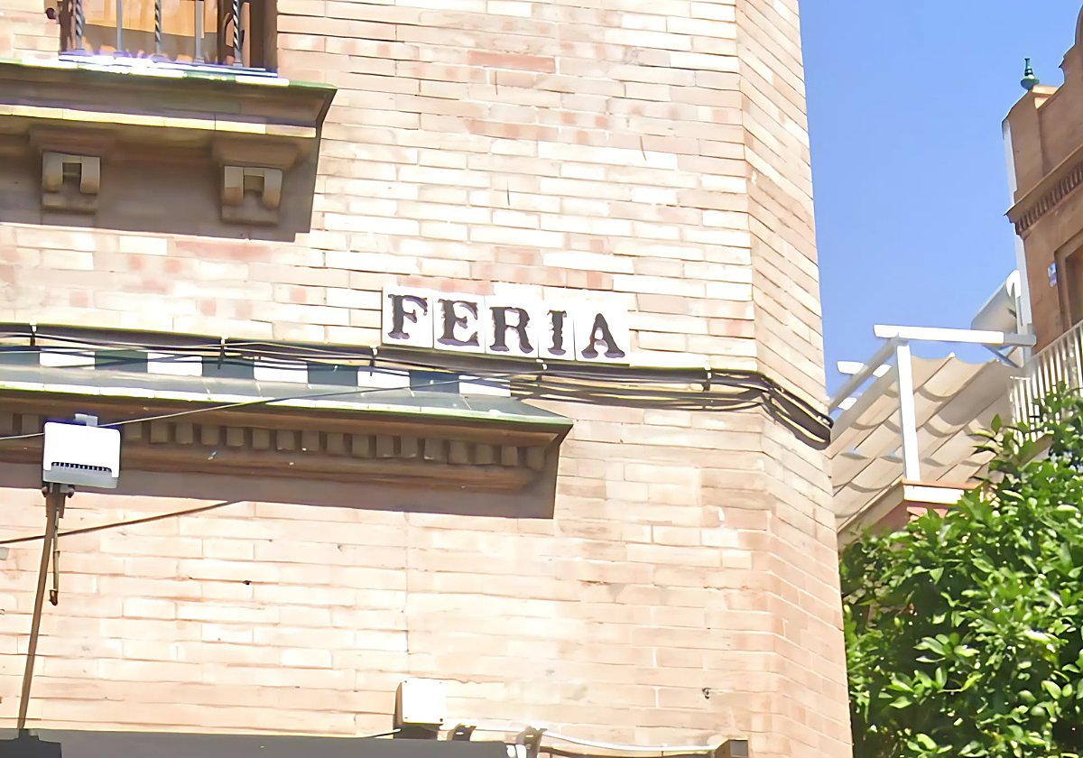 Letrero de la calle Feria de Sevilla