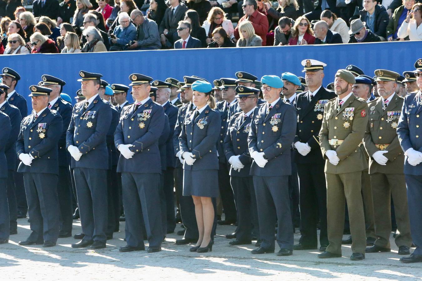 Un momento del acto militar celebrado este martes en el Acuartelamiento Aéreo de Tablada