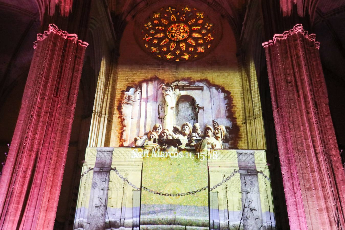 Uno de los momentos del mapping en la Catedral de Sevilla