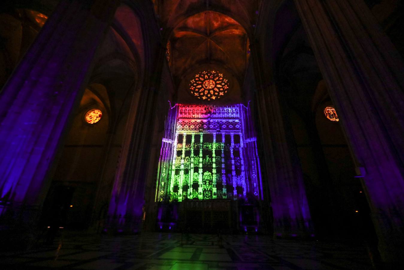 Uno de los momentos del mapping en la Catedral de Sevilla