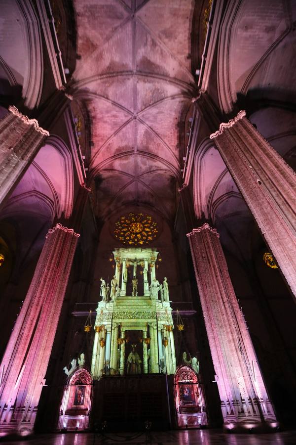 Uno de los momentos del mapping en la Catedral de Sevilla