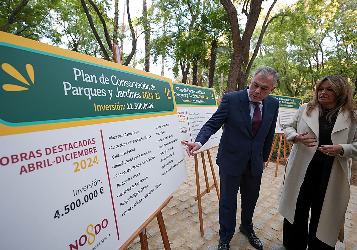 El alcalde de Sevilla, José Luis Sanz, y la delegada Evelia Rincón