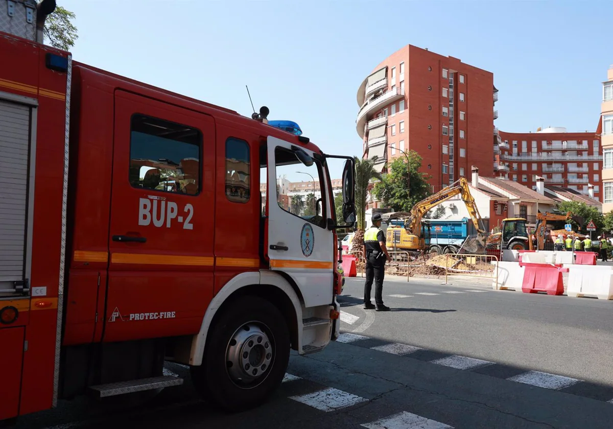 Un camión de bomberos de Sevilla