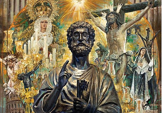 Detalle del cartel del Jubileo de las Cofradías