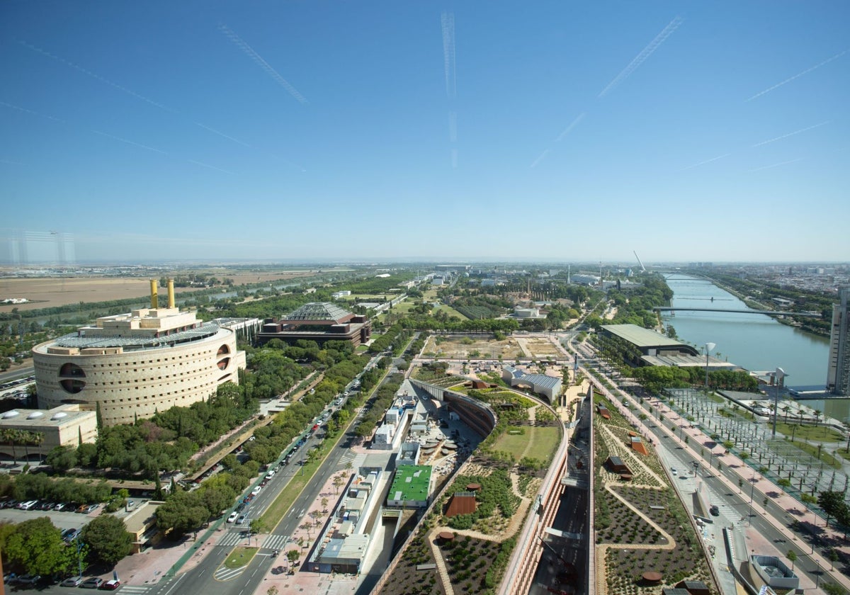 Imagen aérea del Parque Tecnológico de la Cartuja en Sevilla