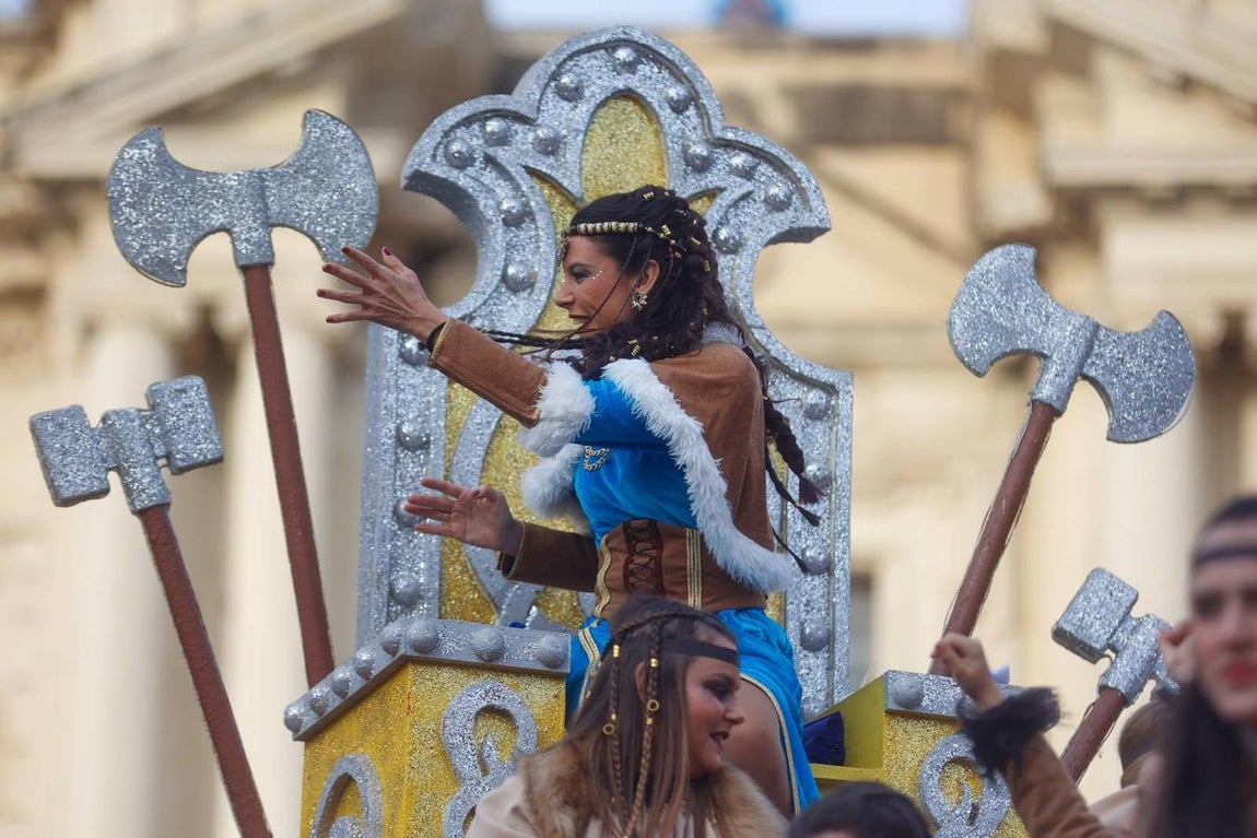Primeros momentos de la Cabalgata de Reyes Magos de Sevilla