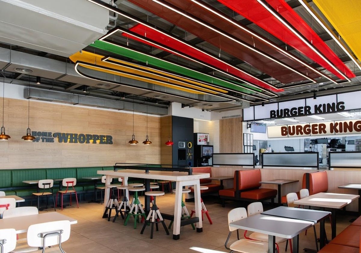 Interior de un Burger King de Sevilla
