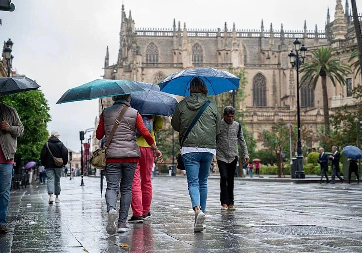 Las lluvia regresan a Sevilla esta semana y lo hacen de forma contundente, de ahí el aviso amarillo de Aemet