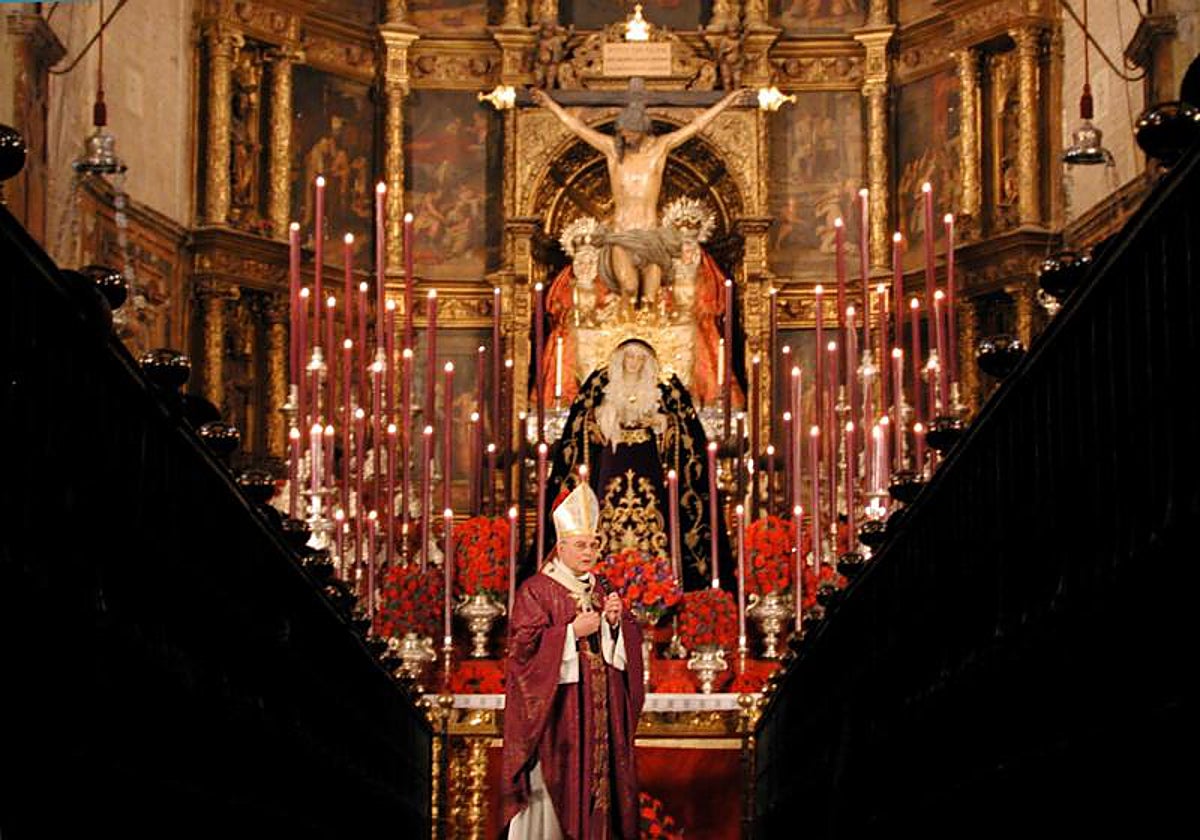 El Cristo de las Aguas y la Virgen del Mayor Dolor en Santa Ana en 2001