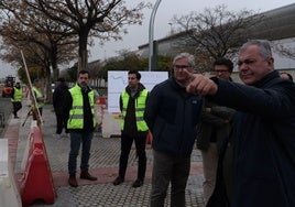 Avanzan las obras del nuevo carril bici en el barrio sevillano de San Jerónimo