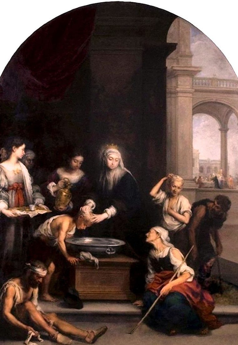  'Santa Isabel de Hungría curando a los tiñosos' (1672), una de las obras maestras que Murillo pintó para la iglesia de la Caridad