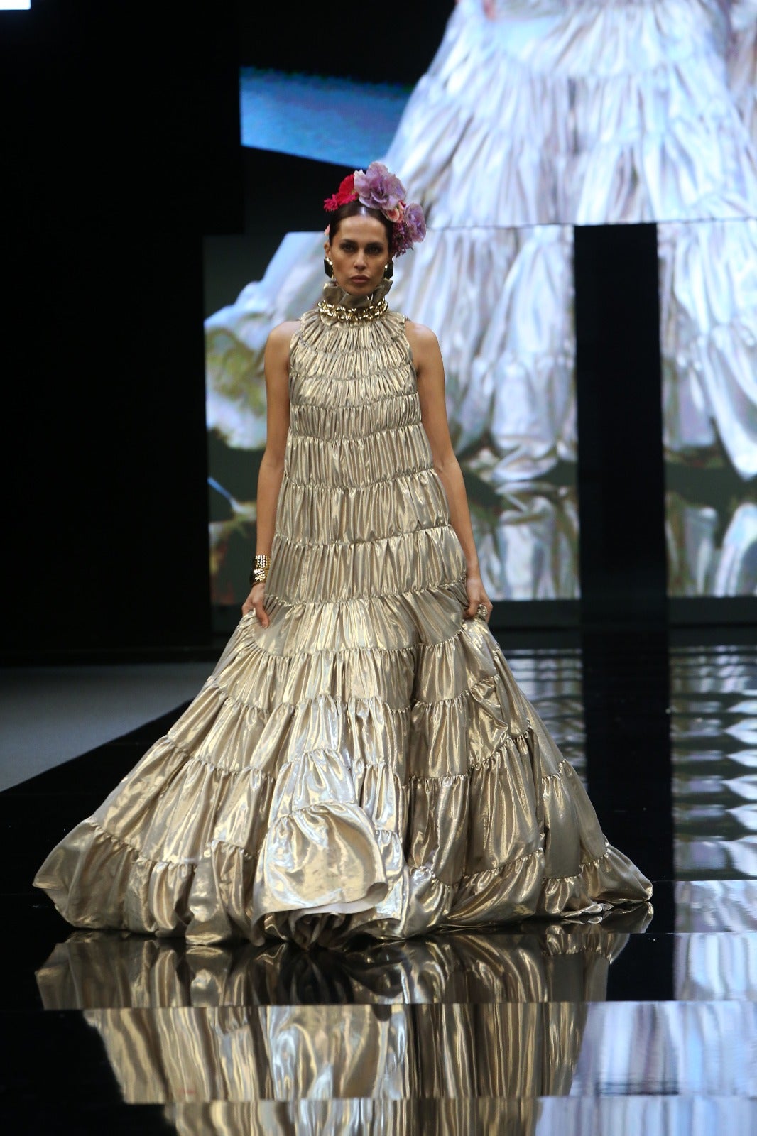 Detalle del desfile de Raquel Bollo