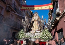 La salida de la Virgen del Rocío, en imágenes