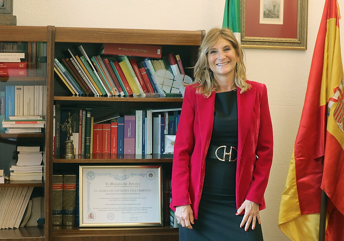 Reyes Vila en su despacho en los Juzgados de Sevilla