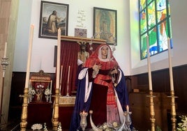 Repuesta al culto la Virgen de Amor y Sacrificio de Dos Hermanas tras la restauración de Fernando Aguado