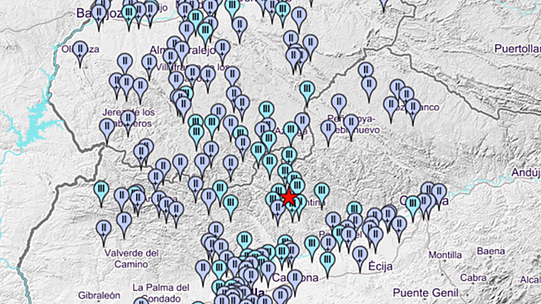 Registrado un terremoto de magnitud 4,1 en la provincia de Sevilla