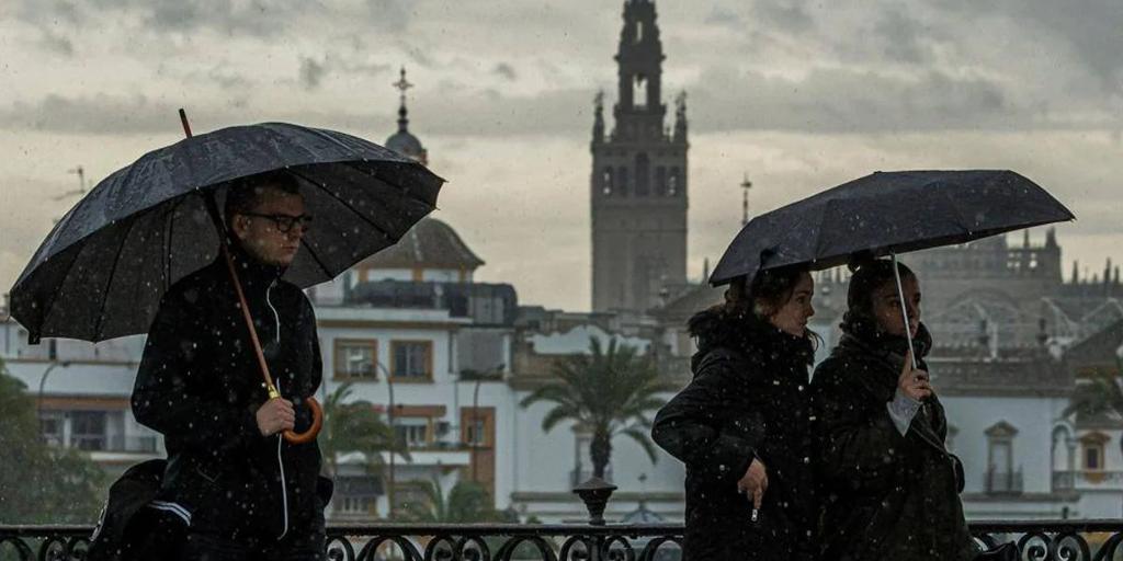 La Aemet afina las previsiones en Sevilla esta semana: estos son los días que más va a llover