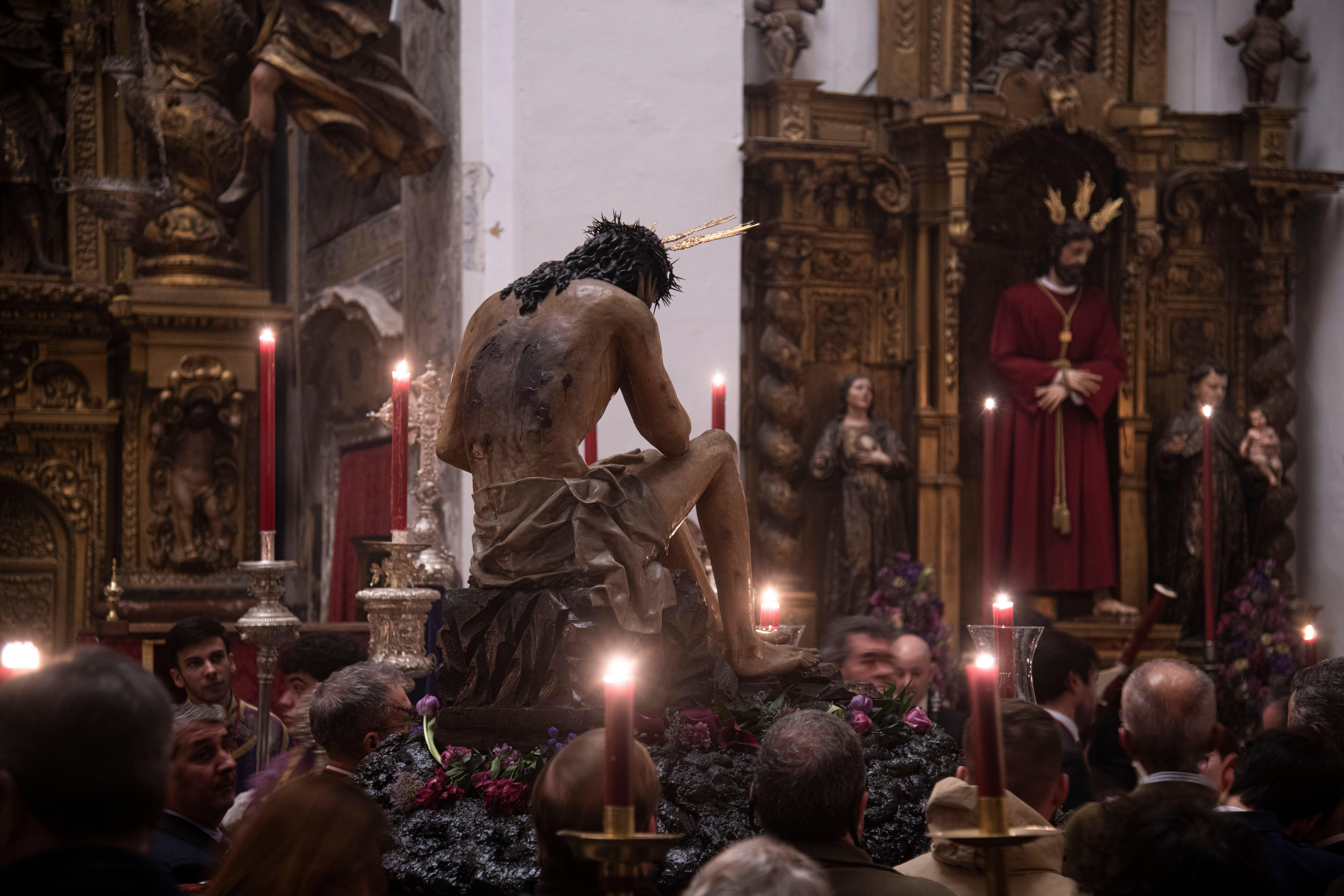 Las imágenes delvía crucis del Señor de la Humildad y Paciencia
