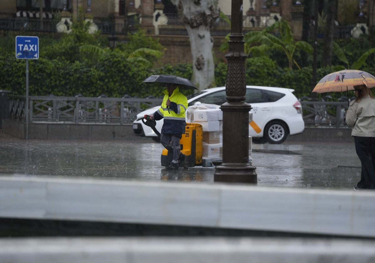 Las inundaciones afectan a la Avenida Manuel del Valle de Sevilla