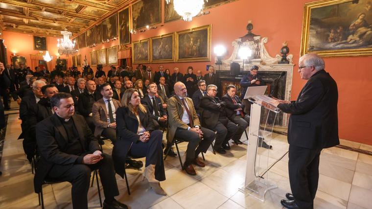 Monseñor Saiz durante su intervención