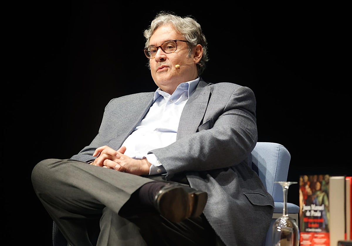 Juan Manuel de Prada, la semana pasada en la Feria del Libro de Tomares