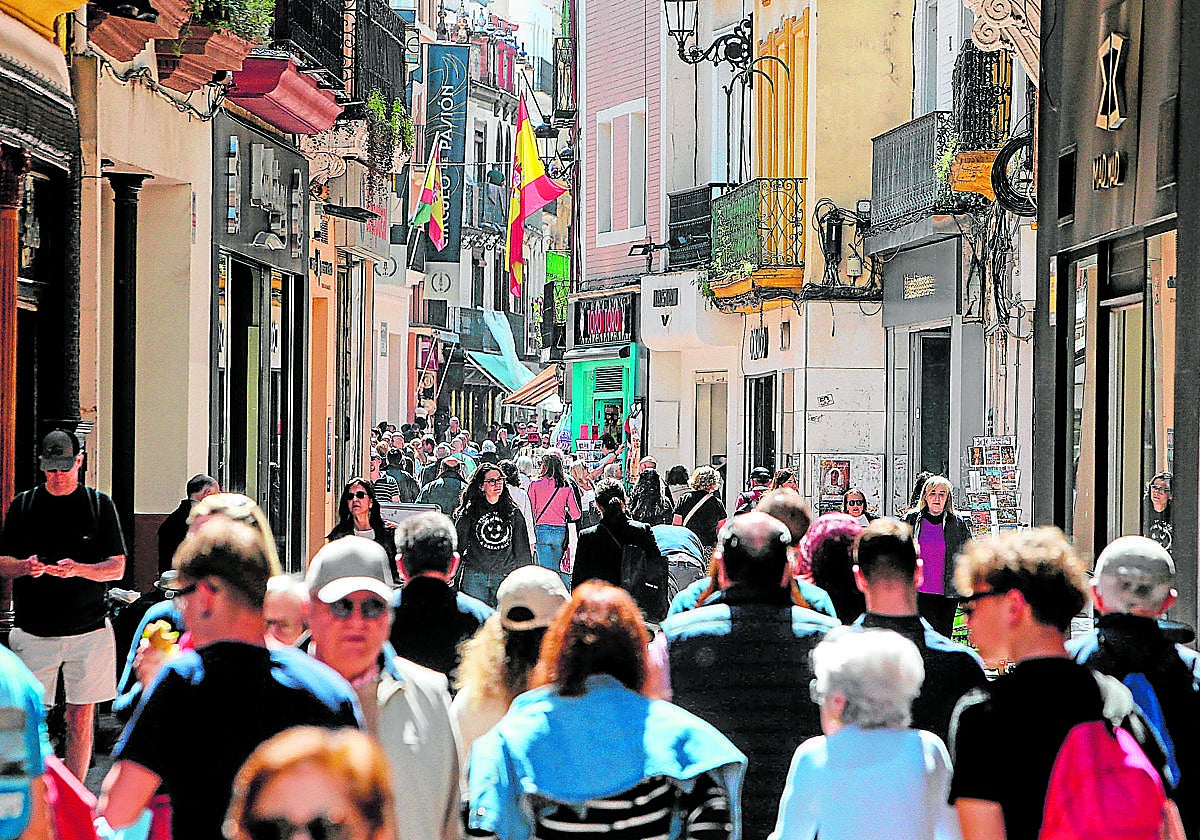 La calle Sierpes de Sevilla