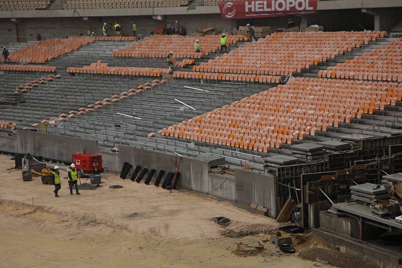 La puesta a punto del estadio de la Cartuja se acelera ante la final de la Copa del Rey del próximo 26 de abril