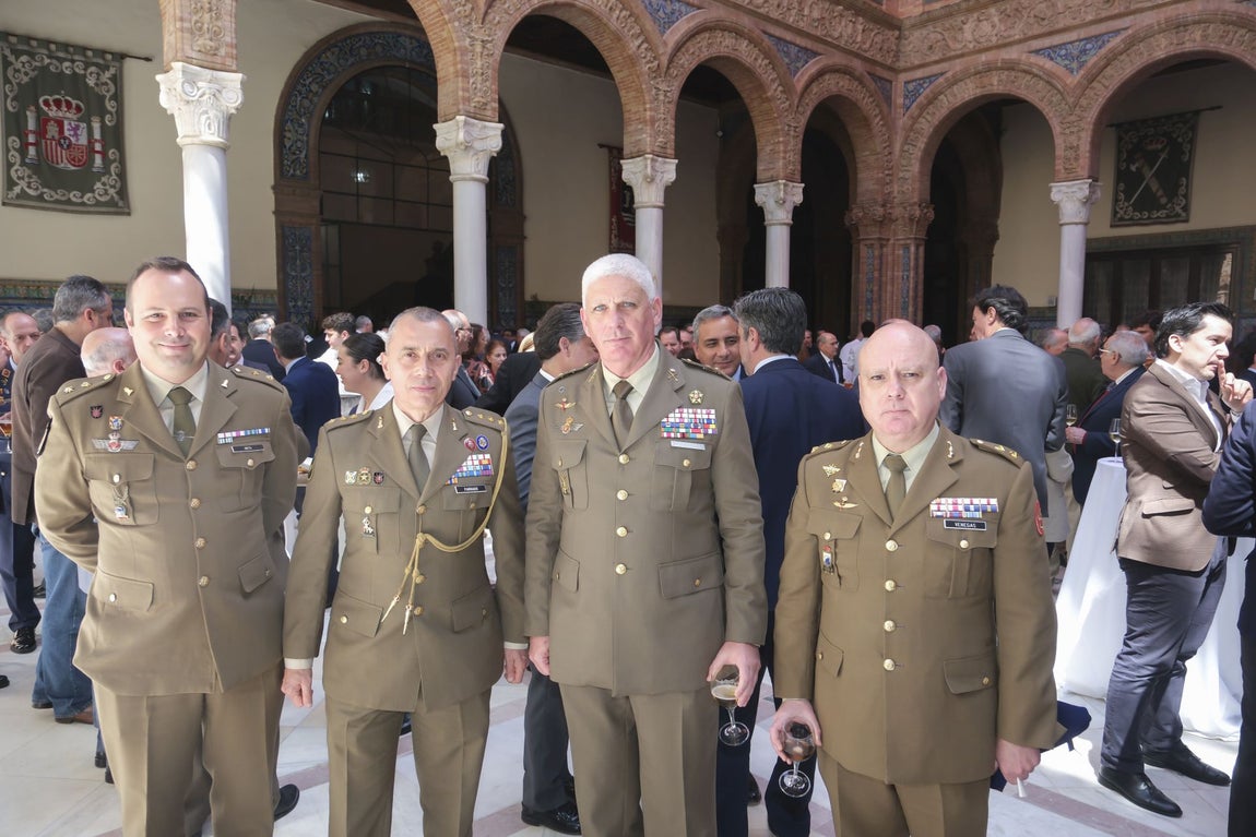 Teniente Coronel Mata, Miguel Parrado, General García Romera y Teniente Coronel Venegas