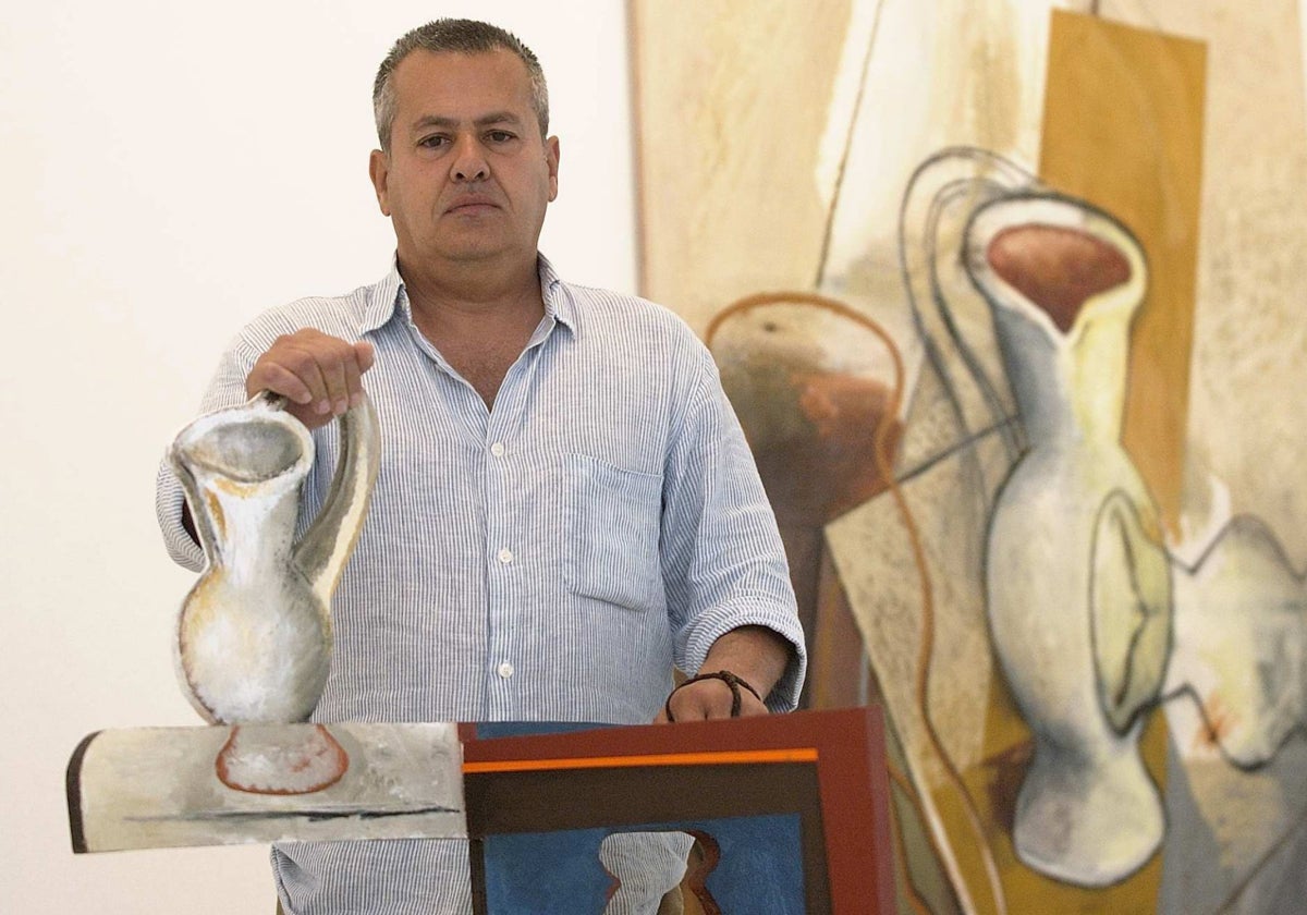 El pintor Pedro Simón, en una foto de archivo